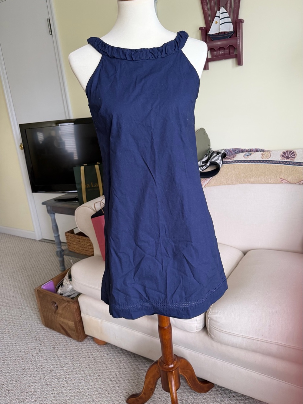 Navy Halter Dress